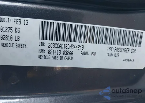 2013 Chrysler 300C John Varvatos Luxury Edition from USA, damaged, VIN 2C3CCADT6DH644249